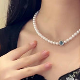 RETRO LIGHT LUXURY PEARL NECKLACE BRACELET SET_CWAJE1684