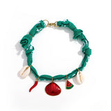 HANDMADE SILK THREAD ANKLET WITH STEEL CHARMS_CWAJE4611