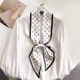FASHIONABLE DOUBLE LAYER RIBBON ANGLED HEAD SCARF_CWASC1515
