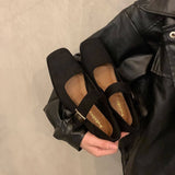 RED BLOCK HEEL SQUARE TOE MARY JANE SHOES_CWSHF0110