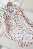 Cwocas0049_Colorful Plaid Knitted Fringed Cape Shawl