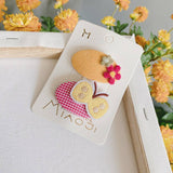 CHILDRENS OVAL EMBROIDERED PATCH HAIRPIN_CWAHA1845