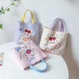 CUTE BUNNY TOTE BAG FOR GIRLS SPRING LUNCH BAG_CWAB5674