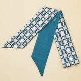 FLORAL LETTER SCARF HAIR TIE RIBBON_CWASC0081