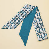 FLORAL LETTER SCARF HAIR TIE RIBBON_CWASC0081