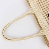 LARGE CAPACITY STRAW BAG WITH EMBROIDERED LETTERS_CWAB4700