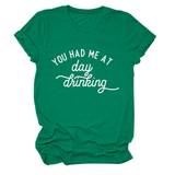 Women Summer Tee Day Drinking Quote Shirt_Cwttsl0491