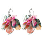 HANDMADE FABRIC PRINT HOOP EARRINGS BOLD UNIQUE_CWMM6191