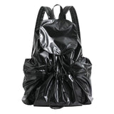 Fashionable Pleated Large-Capacity Flip Schoolbag