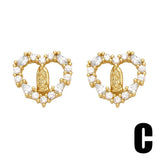 RETRO VIRGIN MARY EARRINGS_CWAJE0975