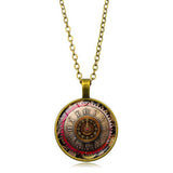 STEAMPUNK MECHANICAL TIME GEM NECKLACE JEWELRY_CWAJE0699