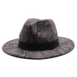 FASHION SNAKE PATTERN WOOLEN JAZZ HAT FELT HAT_CWAH2596