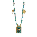 HANDMADE ZODIAC ROPE NECKLACE WITH OCEAN CHARMS_CWMM8830