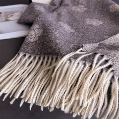 Elegant Camellia Cashmere Feel Tassel Scarf Wrap_Cwasc03244