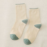 Women Solid Color Matching Socks_Cwms0295