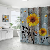 FLOWER WATERPROOF BATHROOM SHOWER CURTAIN_CWMM1798