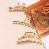 6 PACK GOLD TONE METAL HAIR CLAWS STRONG HOLD_CWABE0199