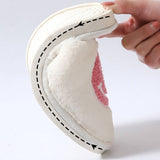 COZY SMILING FACE SLIPPERS FUZZY SLIPPERS WOMEN_CWSHS0249
