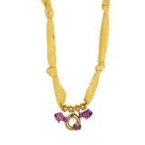 COLORFUL SCARF NECKLACE WITH FRUIT CHARMS_CWMM8801