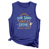 Wome Casual Loose Fit Tank Top, Minimal Style_Cwttsl0418