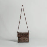 HANDMADE WOODEN BEAD WOVEN SHOULDER BAG_CWAB2009