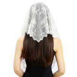BLACK AND WHITE TRIANGLE SCARF WEDDING VEIL_CWMM1990