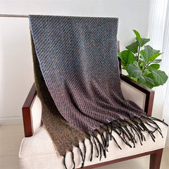 GEOMETRIC COLORBLOCK GRADIENT SCARF WITH TASSEL_CWASC2746