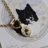 New Dog Stainless Steel Painted Necklace_Cwmm5700