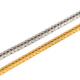ELEGANT TWO TONE 18K GOLD TITANIUM CHAIN BRACELET_CWAJE4834