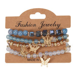 Cwmm10435_Boho Butterfly Crystal Beaded Bracelet Set 4Pcs