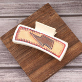 Fashion Letter Feather Pattern Hair Claw Clips_Cwasc1630