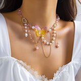 PEARL BEADED NECKLACE WITH PENDANT_CWAJE1157