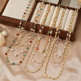 FASHIONABLE TASSEL Y CHAIN MULTI LAYER NECKLACE_CWMM3572