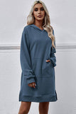 Split Long Hoodie Dress_Cwdsd2041