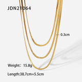MULTILAYER GOLD PLATE STAINLESS STEEL NECKLACE_CWAJE0619