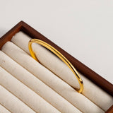 Unique 18K Gold Plated Titanium Open Cuff