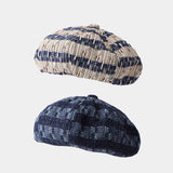 RETRO ROUGH TEXTURE CONTRAST COLOR BERET_CWAB2927