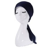 SOLID COLOR VELVET FOUR BAR LONG TAIL HEADSCARF_CWASC2455