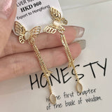 HOLLOW CATS EYE BUTTERFLY PENDANT STUD EARRINGS_CWAJE1328