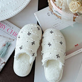 NEW STYLE HOME WARM PLUSH NON SLIP COTTON SLIPPERS_CWMM2952