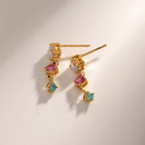 Women 18K Colored Zircon Earrings_Cwaha0908