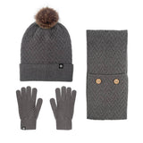 COLD PROOF WOOL BALL KNITTED THREE PIECE SUIT_CWMM2870