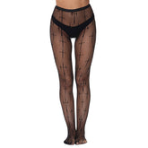 Women Patterned Fishnets Tights Black Pantyhose Sto_Cwms0238