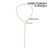 FASHIONABLE COLORFUL CRYSTAL Y SHAPED NECKLACE_CWMM3184