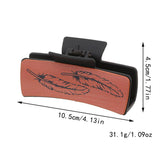 DENIM LEATHER WOMEN WESTERN HAIR CLAW CLIPS_CWASC1621