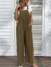 COTTON AND LINEN PLEATED JUMPSUIT_CWSJS0622