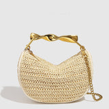 SMALL TWEED STYLE WOVEN CHAIN SHOULDER BAG_CWAB5709