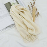 100% WOOL SOLID SCARF ELEGANT UNISEX SPRING WRAP_CWASC1093