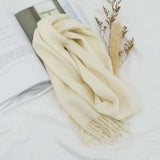 100% WOOL SOLID SCARF ELEGANT UNISEX SPRING WRAP_CWASC1093