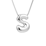 HIP HOP 26 LETTERS PENDANT NECKLACE SILVER CHAIN_CWMM5865